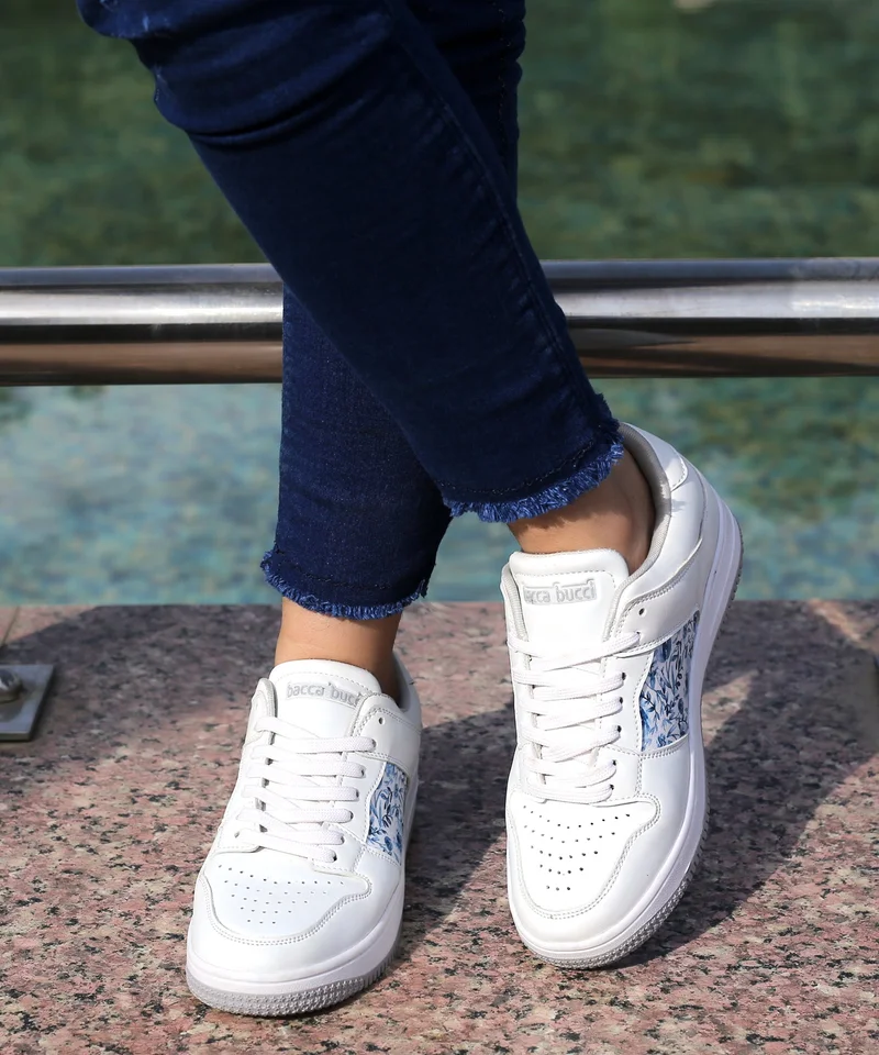 Bacca Bucci White BLISS Low Top Sneakers for Women | Best Price UAE